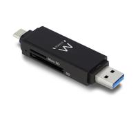 EWENT lettore di schede USB 3.0 Type-A/Type-C Nero 5000 Mbit/s