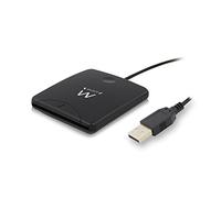 Ewent Lettore di smart card - Lettore di schede e carte d'identità - Porta USB - compatibile con PC/SC e WHQL, nero
