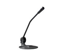 Ewent Microfono Multimediale Direzionale, Mini-Jack Stereo da 3,5 mm, Nero