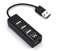 Ewent EW1123 hub di interfaccia USB 2.0 480 Mbit/s Nero