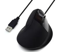 Mouse USB verticale ergonomico Ewent 1800 dpi - 5 pulsanti - Utilizzo per destrimani - Cavo da 1,23 m - Colore nero
