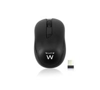 Mouse wireless Ewent 24 Hz - Ricevitore USB-A - 1000 dpi - 1 batteria AA (inclusa) - Colore nero