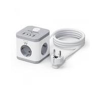 EWENT MULTIPRESA DA SCRIVANIA 3 PRESE SCHUKO + 2 PORTE TYPE-C + 2 PORTE USB EW38