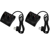 Ewent Multipresa da scrivania/tavolo con 2 Prese Schuko e 2 porte USB-A e 1 porta USB-C, Interruttore ON/OFF, 3680W, Protezione da Sovraccarico, Spina Schuko 16A e cavo da 1.5mt, Nera