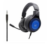 Ewent PL3322|Cuffia Gaming con Microfono Flessibile|Con Jack da 3.5 mm|Cablata con driver 50mm| avo lungo 1.5 M|Cuffie da gioco per PS4-PS5/Xbox One-Xbox X|Nero,Blu