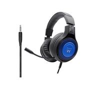 Ewent-Play PL3322|Cuffia Gaming con Microfono Flessibile|Con Jack da 3.5 mm|Cablata con driver 50mm| avo lungo 1.5 M|Cuffie da gioco per PS4-PS5/Xbox One-Xbox X|Nero,Blu