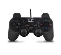 Ewent PL3330 Gamepad Joypad Fame Controller con Cavo USB per PC/Notebook Windows 7/8/8.1/10, Nero