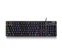 Ewent PL3350, Tastiera Meccanica da Gaming, con Illuminazione RGB e Tasti 100% Anti-ghosting, Layout US, Nera