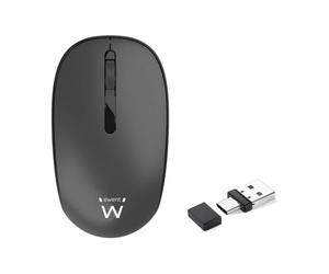Ewent Ratón Óptico EW3206 Silent Click Inalámbrico 1000DPI Gris Oscuro