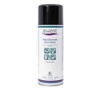 Ewent EW5625 - Spray Colla riposizionabile 400ml - Incolla materiali leggeri - Adesivo Spray - Colla Spray, Rimovibile, Trasparente. Per plastica, carta, sugheri, cartone, polistirolo espanso, tessuti