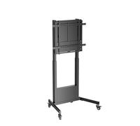 Ewent Supporto TV da Pavimento con Ruote per Schermi Plasma/LCD/LED 60-100",fino a 95kg, Regolazione Manuale in Altezza Senza Sforzo,con Gestione dei Cavi,VESA Max 800x600mm,Carrello TV mobile Nero