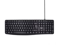 Ewent Tastiera cablata USB con digitazione silenziosa, Layout QWERTY Italiano per PC, Notebook, con sistemi Windows e OS, cavo 1.5m, nera