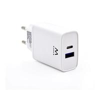 Ewent EW1321 Caricabatterie per dispositivi mobili Universale Bianco AC Ricarica rapida Interno