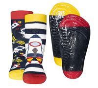 EWERS 2 Paia Ragazze e Bambine calzini antiscivolo cotone calzini, ragazza calzini antiscivolo per Bambino Piccola, motivo razzo, made in Europe, taglia 31-34