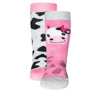 EWERS Calzino 'Kuh' grigio / rosa antico / nero / offwhite Bambini EWERS 29-30 grigio / rosa antico / nero / offwhite
