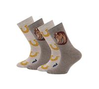 EWERS Calzino 'Pferd/Hufeisen' blu / marrone / grigio Bambini EWERS 27-30 blu / marrone / grigio