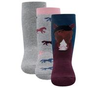 EWERS Calzino 'Pferd' turchese / grigio sfumato / rosso scuro / nero Bambini EWERS 27-28 turchese / grigio sfumato / rosso scuro / nero