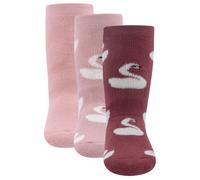 EWERS Calzino 'Swan' marrone / melanzana / rosa antico / nero Bambini EWERS 19,5 marrone / melanzana / rosa antico / nero