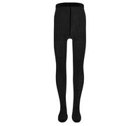 EWERS Collant per neonati e bambini, a costine, realizzati in Europa, in cotone, tinta unita basic, Nero , 122-128