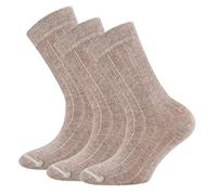 Ewers Confezione da 3 Calzini a Costine, Beige, 31-34 Unisex-Bambini e Ragazzi