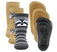 EWERS confezione da 3 calzini con tappo a procione, calzini antiscivolo per bambini e bambine, MADE IN GERMANY, 3 paia di calzini antiscivolo per bambini, taglia 25-26