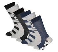 Ewers Ragazzi Calze, Confezione Da 6 - Calze, Calcio, Cotone Grigio/Nero/Blu ...