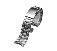 ewgrkba Cinturini universali da 18 mm, 20 mm, 22 mm, 24 mm, con estremità curva, in acciaio inossidabile massiccio, compatibili con la catena dell'orologio Citizen Casio(Style B-Silver,20mm)