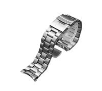 ewgrkba Cinturini universali da 18 mm, 20 mm, 22 mm, 24 mm, con estremità curva, in acciaio inossidabile massiccio, compatibili con la catena dell'orologio Citizen Casio(Style C-silver,22mm)