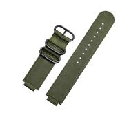 ewgrkba Cinturino convesso da 16 mm compatibile con Casio GM110 GM2100 GA900 GBA-800 GBD-800 GA-800, cinturino da orologio in tela di nylon modificato da uomo(Army green black)