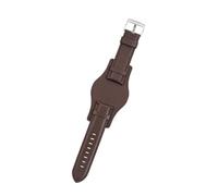 ewgrkba Cinturino for orologio nero marrone da 22 mm compatibile con Panerai PAM111/441 Fossil CH2564 CH2565 Casio MDV-106 MTP-VD01 con cinturino da polso da uomo(Brown-silver,22mm)