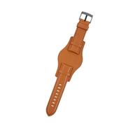 ewgrkba Cinturino for orologio nero marrone da 22 mm compatibile con Panerai PAM111/441 Fossil CH2564 CH2565 Casio MDV-106 MTP-VD01 con cinturino da polso da uomo(Light brown-black,24mm)