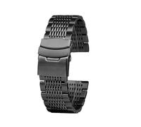 ewgrkba Cinturino in acciaio inossidabile compatibile con Hamilton Kaki Aviation Field Jazz Series Superando la velocità del vento e Flying Metal Wachband 20 22 mm(3110 black,20mm)