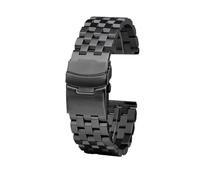 ewgrkba Cinturino in acciaio inossidabile compatibile con Hamilton Kaki Aviation Field Jazz Series Superando la velocità del vento e Flying Metal Wachband 20 22 mm(3124 black,22mm)