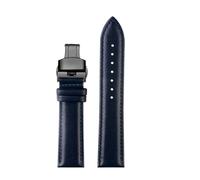 ewgrkba Cinturino in pelle bovina da 20 mm e 22 mm compatibile con Casio EDIFICE EFV540 EFS-S500 EFR-303 EFR-552, cinturino in vera pelle da uomo, fibbia pieghevole(D blue black Folding,20mm)