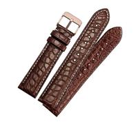 ewgrkba Cinturino in pelle di coccodrillo bifacciale compatibile con cinturini for orologi da polso da 18 mm, 19 mm, 20 mm, 21 mm e 22 mm for braccialetti da uomo(Olive Flak,Width 21mm)