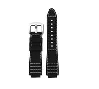 ewgrkba Cinturino in silicone modificato adattato a Casio AE-1200/1300 W218H/SGW-300/400/MRW-200/A158/A159/A168 Series da 18 mm(BK white-SK pin)