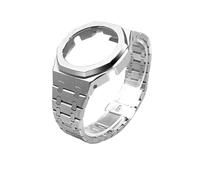 ewgrkba Kit di modifica compatibile con Casio GA-2100 GMA-S2100 GM-2100 Orologio da uomo in acciaio inossidabile Cinturino in metallo Cinturino da polso di ricambio(Silver Set,GA-2100)