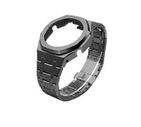 ewgrkba Kit di modifica compatibile con Casio GA-2100 GMA-S2100 GM-2100 Orologio da uomo in acciaio inossidabile Cinturino in metallo Cinturino da polso di ricambio(Black Set,GMA-S2100)