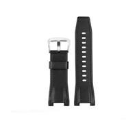 ewgrkba Watch Strap Compatible With Casio GST-S100G / S110 / S130L / W100G / W110 / 210B / 400G / 410 / Wristband 26 * 14mm Men's Leather WatchBand(Black silver clasp)
