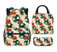 ewndhtse Set di zaino per la scuola con borsa per il pranzo e astuccio, set da 3 pezzi, zaino da viaggio, zaino casual per adolescenti, ragazze, ragazzi, primaria, junior, medio, senza cuciture