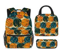 ewndhtse Set di zaino per la scuola con borsa per il pranzo e astuccio, set da 3 pezzi, zaino da viaggio, zaino casual per adolescenti, ragazze, ragazzi, primaria, junior, medio, senza cuciture
