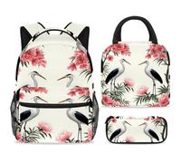 ewndhtse Set di zaino per la scuola con borsa per il pranzo e astuccio, set da 3 pezzi, zaino da viaggio, zaino casual per adolescenti, ragazze, ragazzi, primaria, junior, medio, due eroni sotto il