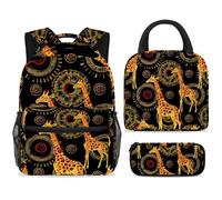 ewndhtse Set di zaino per la scuola con borsa per il pranzo e astuccio, set da 3 pezzi, zaino da viaggio, zaino casual per adolescenti, ragazze, ragazzi, primaria, junior, medio, mandala, floreale