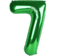 EWODEIEW Palloncino con numeri 7 verde scuro, 40 pollici, 7 pellicole, 7. Decorazione di compleanno per ragazze, palloncini in pellicola, 7. Per ragazze, ragazzi, compleanni, feste di compleanno