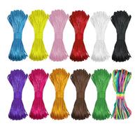 Ewparts 12 Bundles 1.5mm cotton threads for bracelets/Cordino di seta Rattail Cordini braccialetto della collana che borda il cavo per la fabbricazione dei monili, 20 metro ogni (1.5mm)