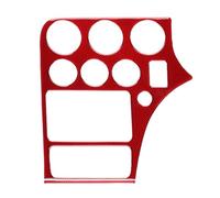 EWQPHLS Adesivi in vera fibra di carbonio morbida for Alfa Romeo 159 2005-2018 2019 2020 2021 2022 2023 LHD RHD, cornice for pannello console centrale auto(ForRHD Red)