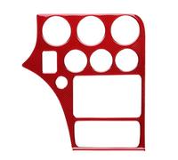 EWQPHLS Adesivi in vera fibra di carbonio morbida for Alfa Romeo 159 2005-2018 2019 2020 2021 2022 2023 LHD RHD, cornice for pannello console centrale auto(For LHD Red)