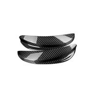 EWQPHLS Adesivi in vera fibra di carbonio rigida compatibili con Fiat 500 Abarth 595 2016 2017 2018 2019 2020 2021 2022 2023 Protezione for la cornice del sopracciglio del faro