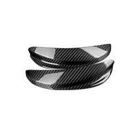 EWQPHLS Adesivi in vera fibra di carbonio rigida compatibili con Fiat 500 Abarth 595 2016 2017 2018 2019 2020 2021 2022 2023 Protezione for la cornice del sopracciglio del faro