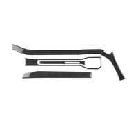EWQPHLS Adesivo in Vera Fibra di Carbonio Morbida Compatibile con Mustang GT 2024 2025 LHD RHD Console Centrale Auto AC Accessori for Finiture Interne(Type C for LHD Black)